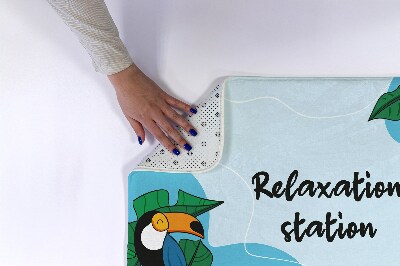 Luxe badmat Tropische vogels