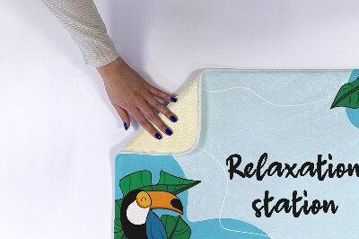 Luxe badmat Tropische vogels