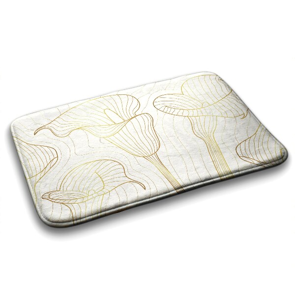 Badkamer mat Lijnen Bloemen