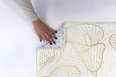 Badkamer mat Lijnen Bloemen