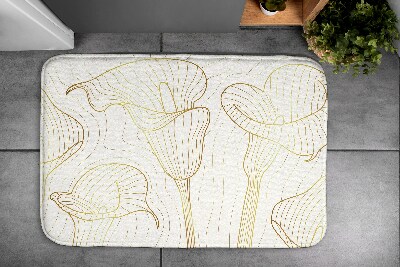 Badkamer mat Lijnen Bloemen