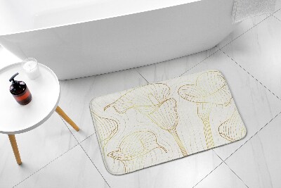 Badkamer mat Lijnen Bloemen