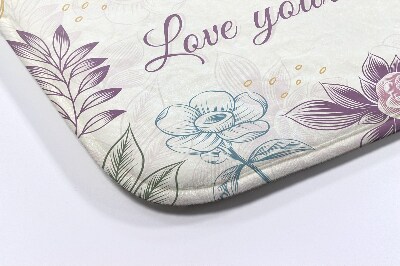 Luxe badmat Bloemenpatroon