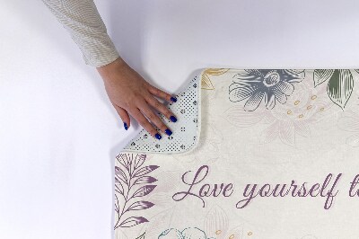 Luxe badmat Bloemenpatroon