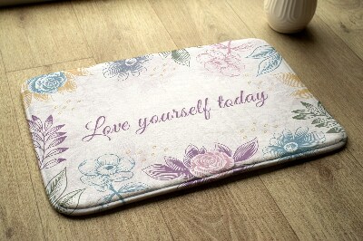 Luxe badmat Bloemenpatroon