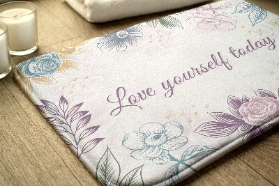 Luxe badmat Bloemenpatroon