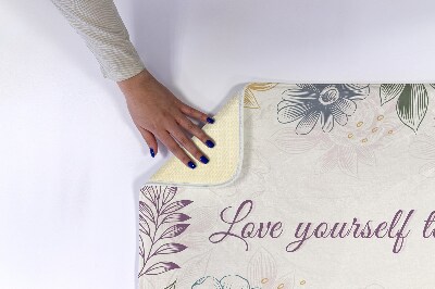 Luxe badmat Bloemenpatroon