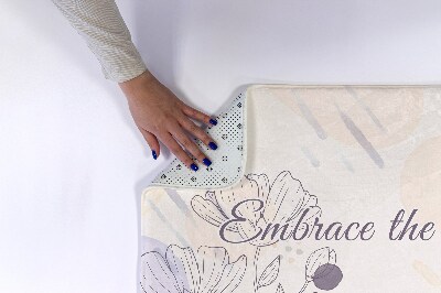 Badmat Lijnkunst Bloemen