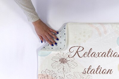 Badkamer mat Lijnkunst Bloemen