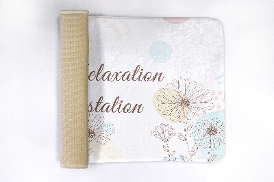 Badkamer mat Lijnkunst Bloemen