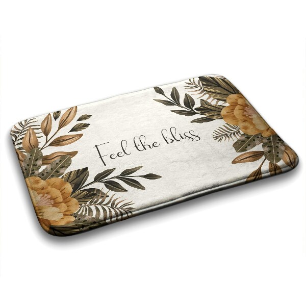 Luxe badmat Bloemstuk