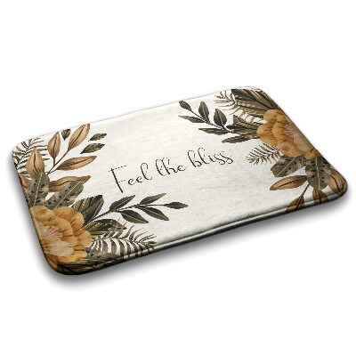 Luxe badmat Bloemstuk