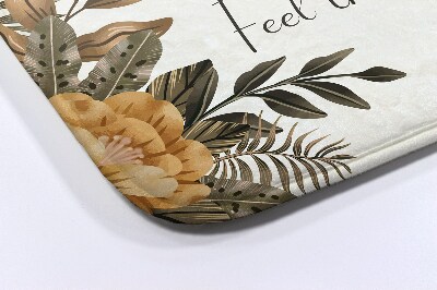 Luxe badmat Bloemstuk