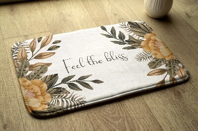 Luxe badmat Bloemstuk