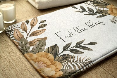 Luxe badmat Bloemstuk