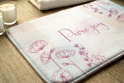 Luxe badmat Bloemstuk