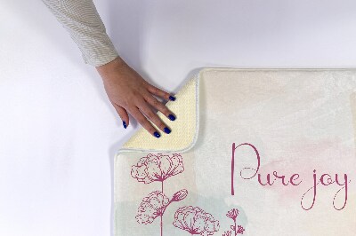 Luxe badmat Bloemstuk