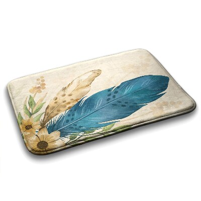 Badmat Veer en bloemen