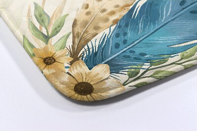 Badmat Veer en bloemen