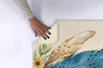 Badmat Veer en bloemen