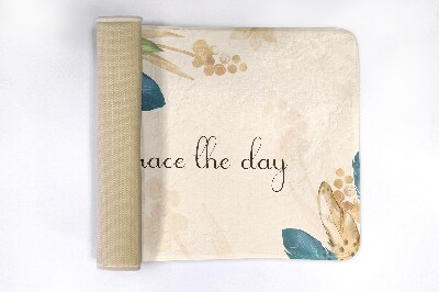 Luxe badmat Bloemen en veren