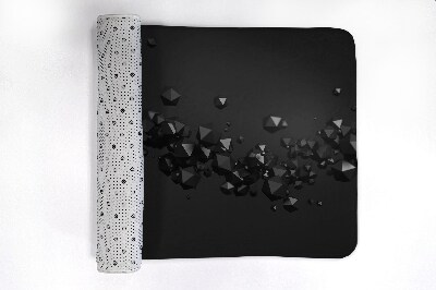 Badmat Zwarte geometrische abstractie