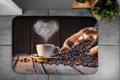 Badkamer mat Koffie Hart