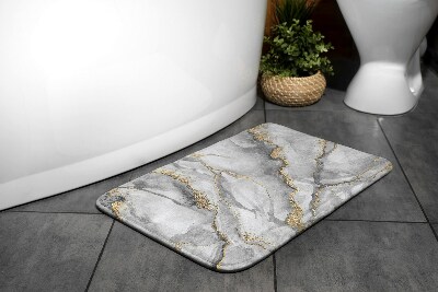 Luxe badmat Grijs marmer
