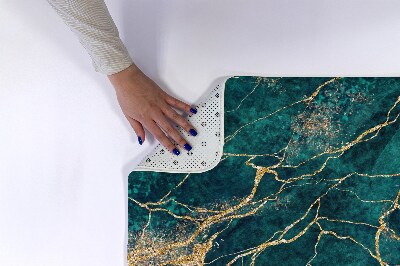 Badkamer mat Groen marmer