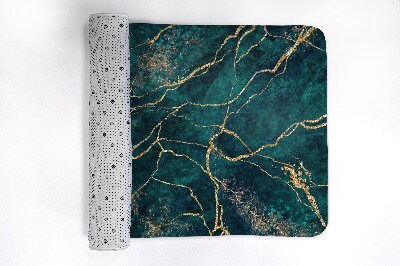 Badkamer mat Groen marmer