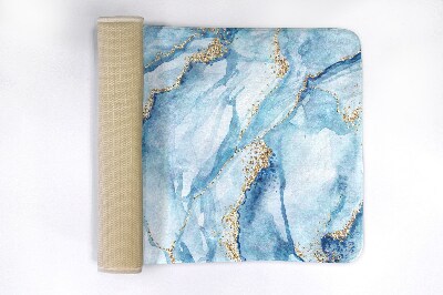 Luxe badmat Blauwe marmer