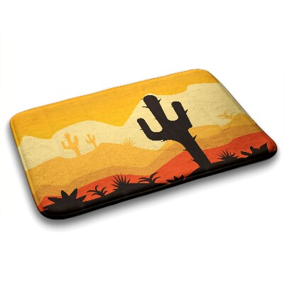 Badkamer mat Cactuswoestijn
