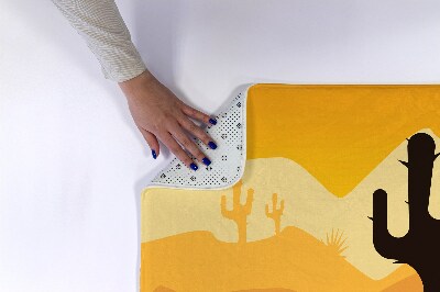 Badkamer mat Cactuswoestijn