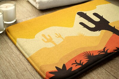 Badkamer mat Cactuswoestijn