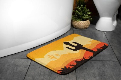 Badkamer mat Cactuswoestijn