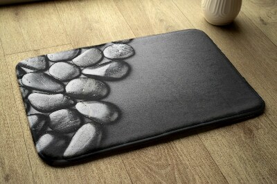 Badkamer mat Zwarte stenen