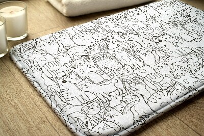 Badkamer mat Kattenpatroon