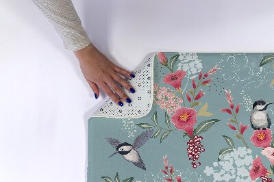 Badmat Bloemen Vogels