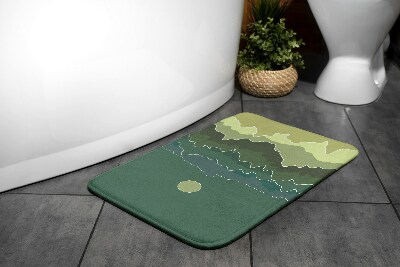 Badkamer mat Bergen Abstractie