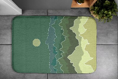 Badkamer mat Bergen Abstractie