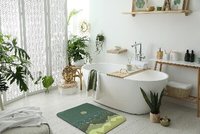 Badkamer mat Bergen Abstractie