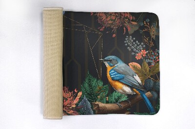 Badkamer mat Vogelbloemen