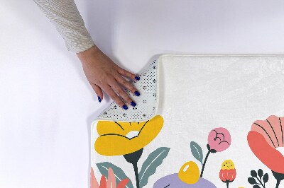 Luxe badmat Bloemen