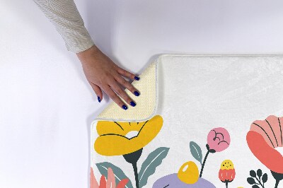 Luxe badmat Bloemen
