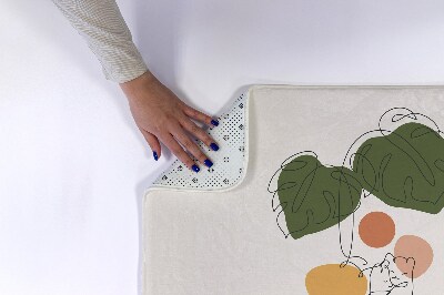 Badkamer mat Monstera katten