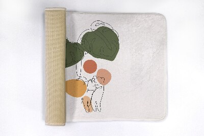 Badkamer mat Monstera katten