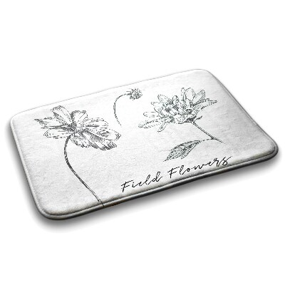 Badkamer mat Bloemen schets