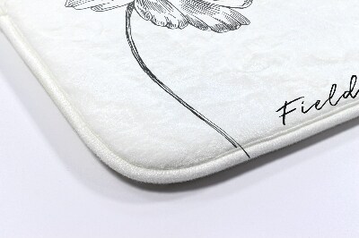 Badkamer mat Bloemen schets