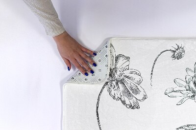 Badkamer mat Bloemen schets