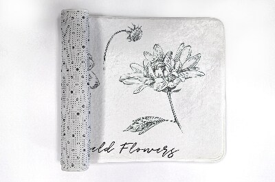 Badkamer mat Bloemen schets